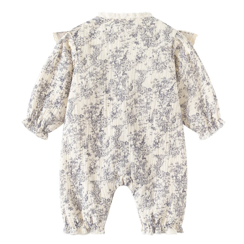 IYEAL Baby Girls Cotton Long Sleeve Rompers Newborn Crawling Clothes Infant Breathable Soft Romper Bebe Climbing Suit