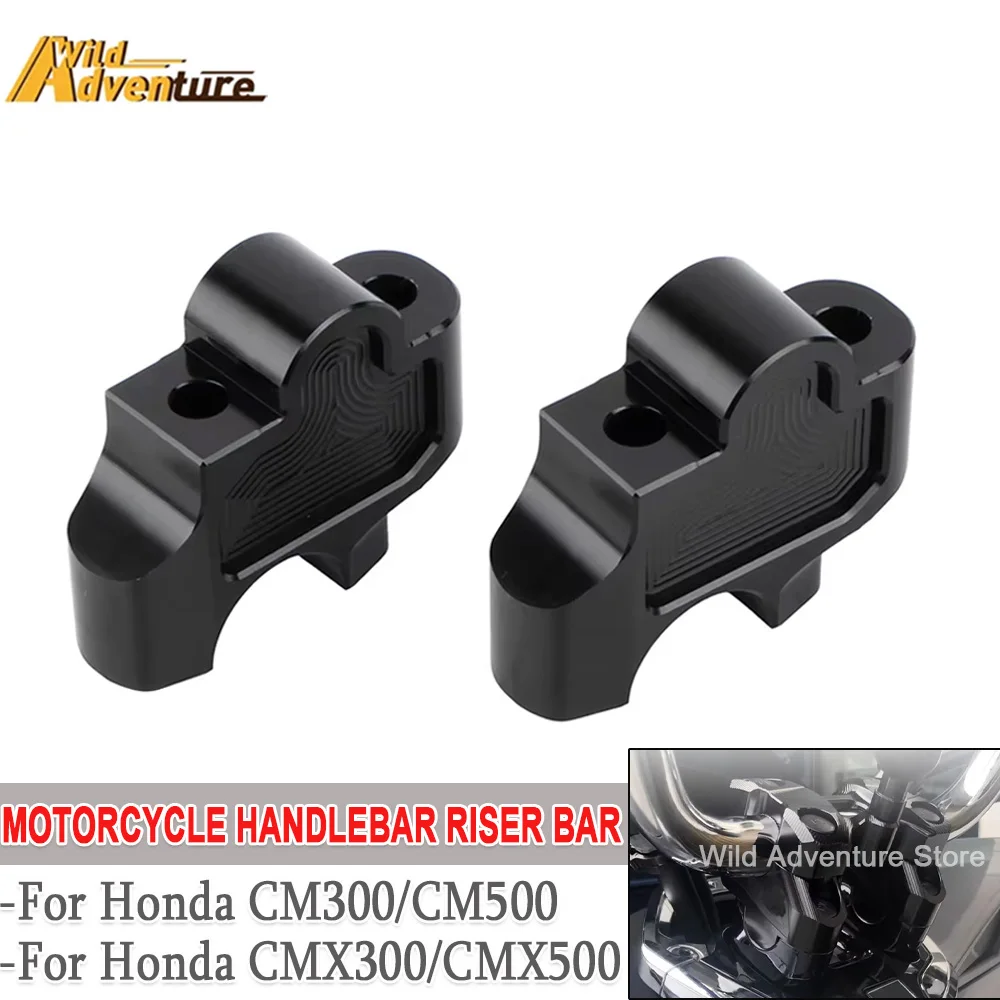 

Motorcycle Handlebar Riser Bar Mount Heightening Clamp For Honda CMX300 CM500 CMX1100 CM1100 CM300 2017-2022 2023 Adapter Raised