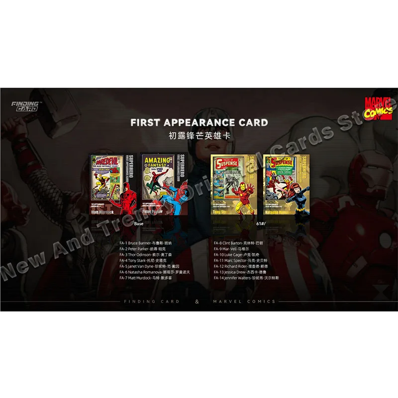 Original  FINDINDCARD Find Card Marvel Comics Universe Evolution Collection Collection Box Handdrawn Card 1/1 Edition