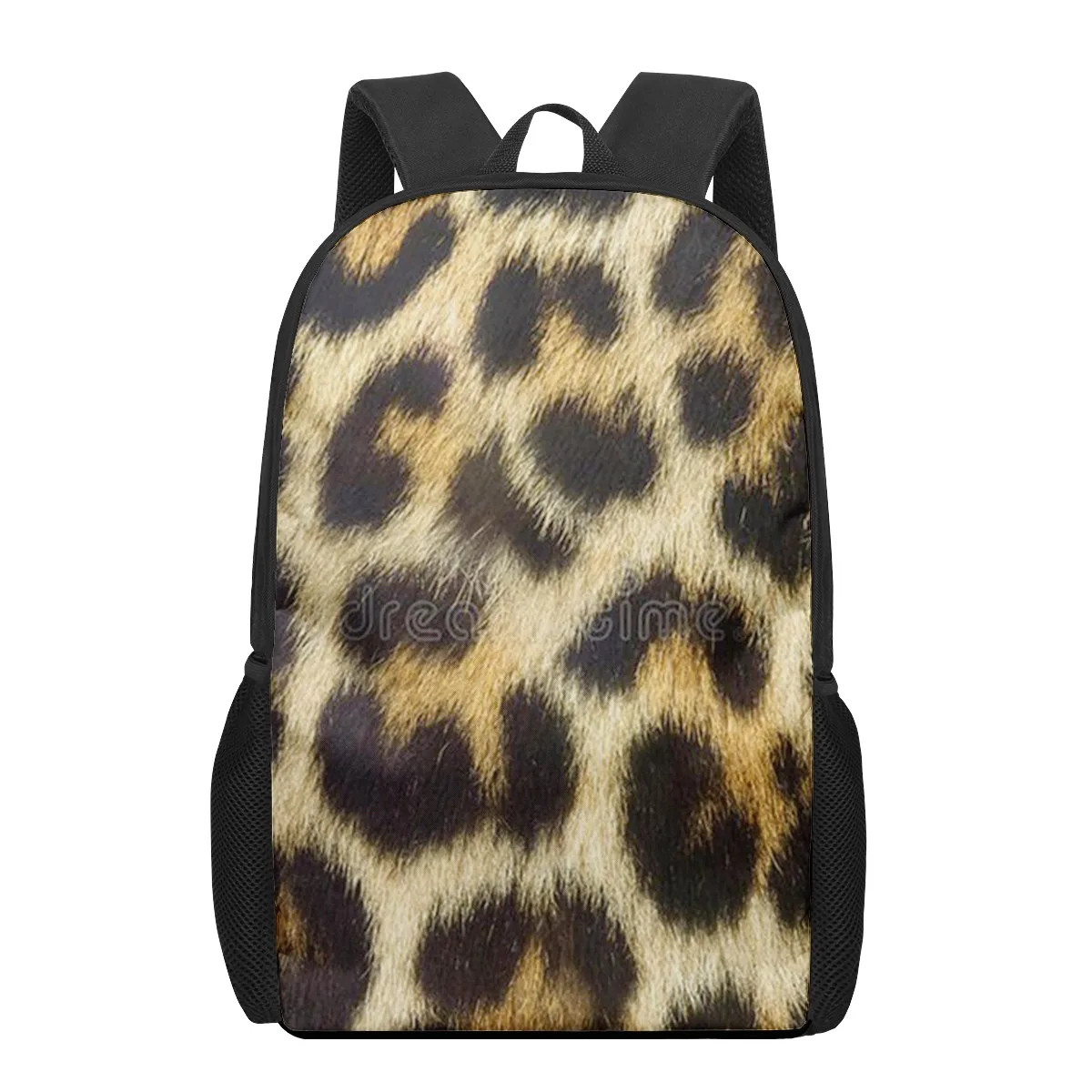 Mochila Multifuncional Leopard Print para Crianças, Mochilas escolares para meninos e meninas, Bolsa de ombro para estudantes primários, Saco de livro infantil