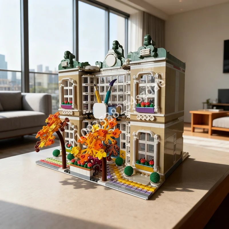 1798 قطعة MOC الفن المدرسة وحدات البديل بناء نموذج اللبنات هدايا عيد الميلاد ألعاب البناء فكرة الطوب الاطفال عيد ميلاد #1