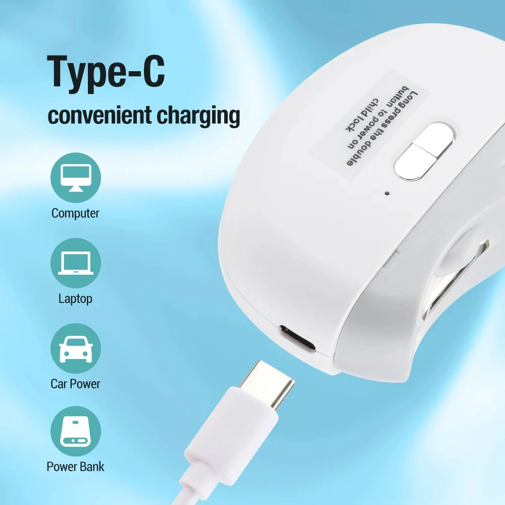 Tagliaunghie elettrico 3in1 Trimmer multifunzionale portatile ricaricabile USB per bambini Adulti Anziani Forniture per la cura personale Regalo