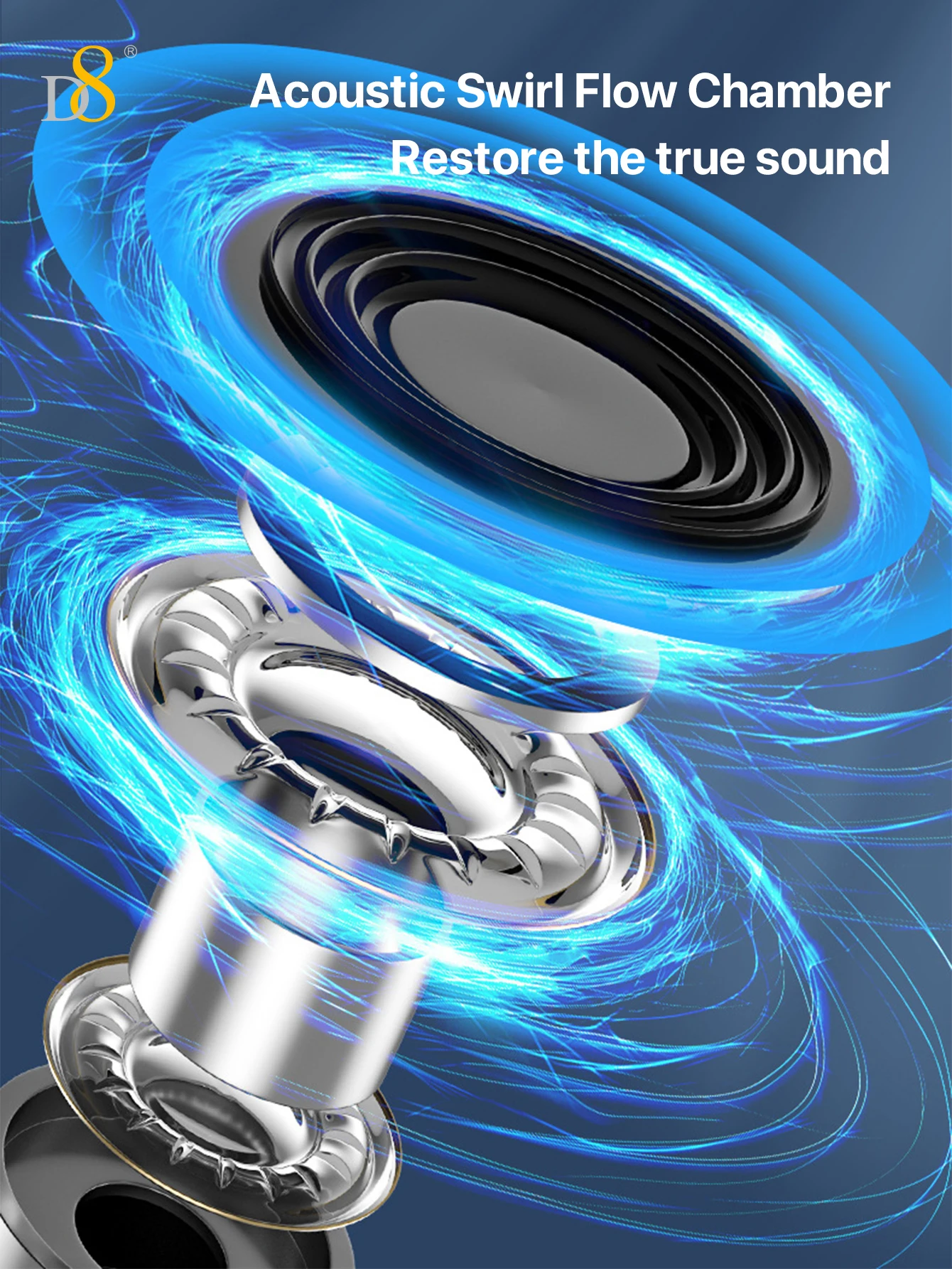 Auriculares con cable para IPhone, conector Lightning, certificado por Apple MFi, aislamiento de ruido, D8