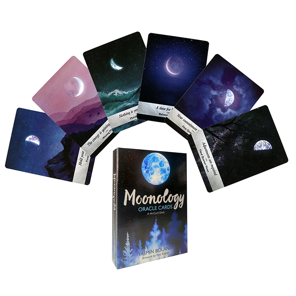 Moonology-Cartes de tarot oracle pour débutants, jeu de destinée affectif, avec guide PDF, nouveauté