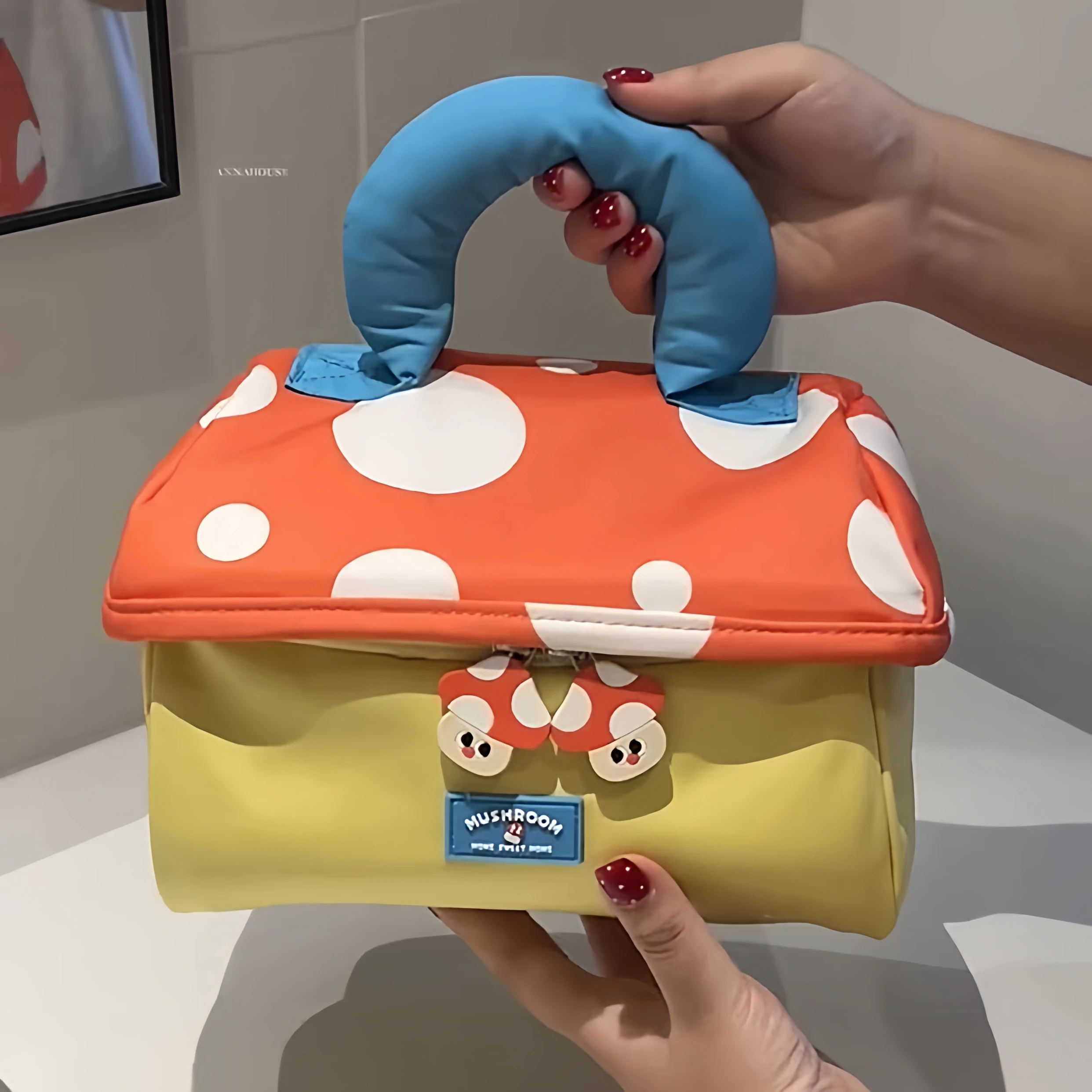 

Портативная женская сумка Dopne Musoom, большая сумка для хранения емкости с разделителями, милая маленькая сумочка-домик