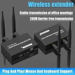 1080P 200M/300M 5.8GHz Wireless HDMI Transmitter Receiver Extender with IR HDMI Loop-Out For TV 1 TX-4 RX Audio Video Extender