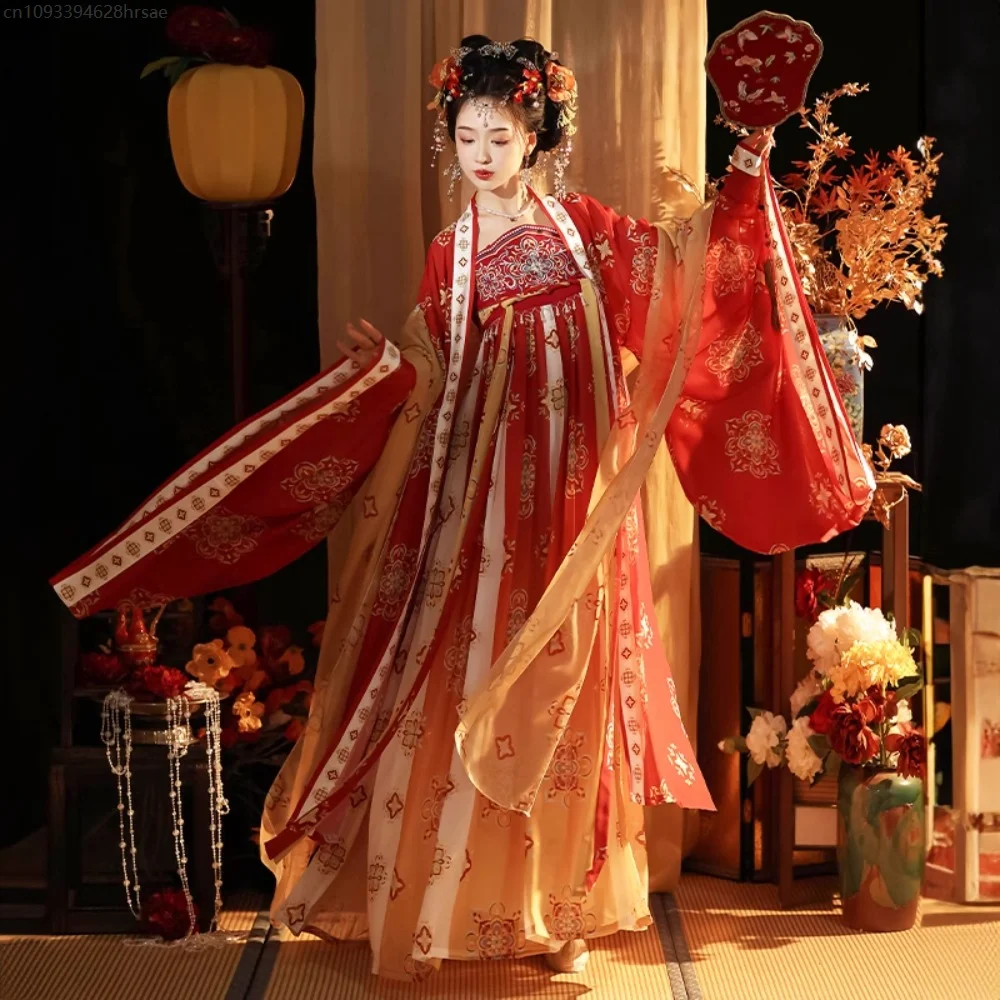 

Hanfu женская одежда китайское платье фея винтажная одежда этнический стиль танцевальная одежда вечерние костюмы для косплея сценическое шоу традиционное
