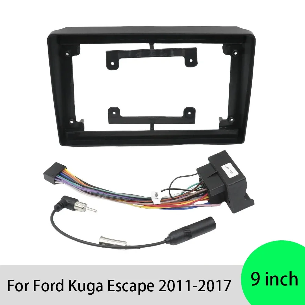 For Ford Kuga Escape 2011-2017 9 Inch Car Frame Fascia Adapter Android Radio Dash Fitting Panel Kit