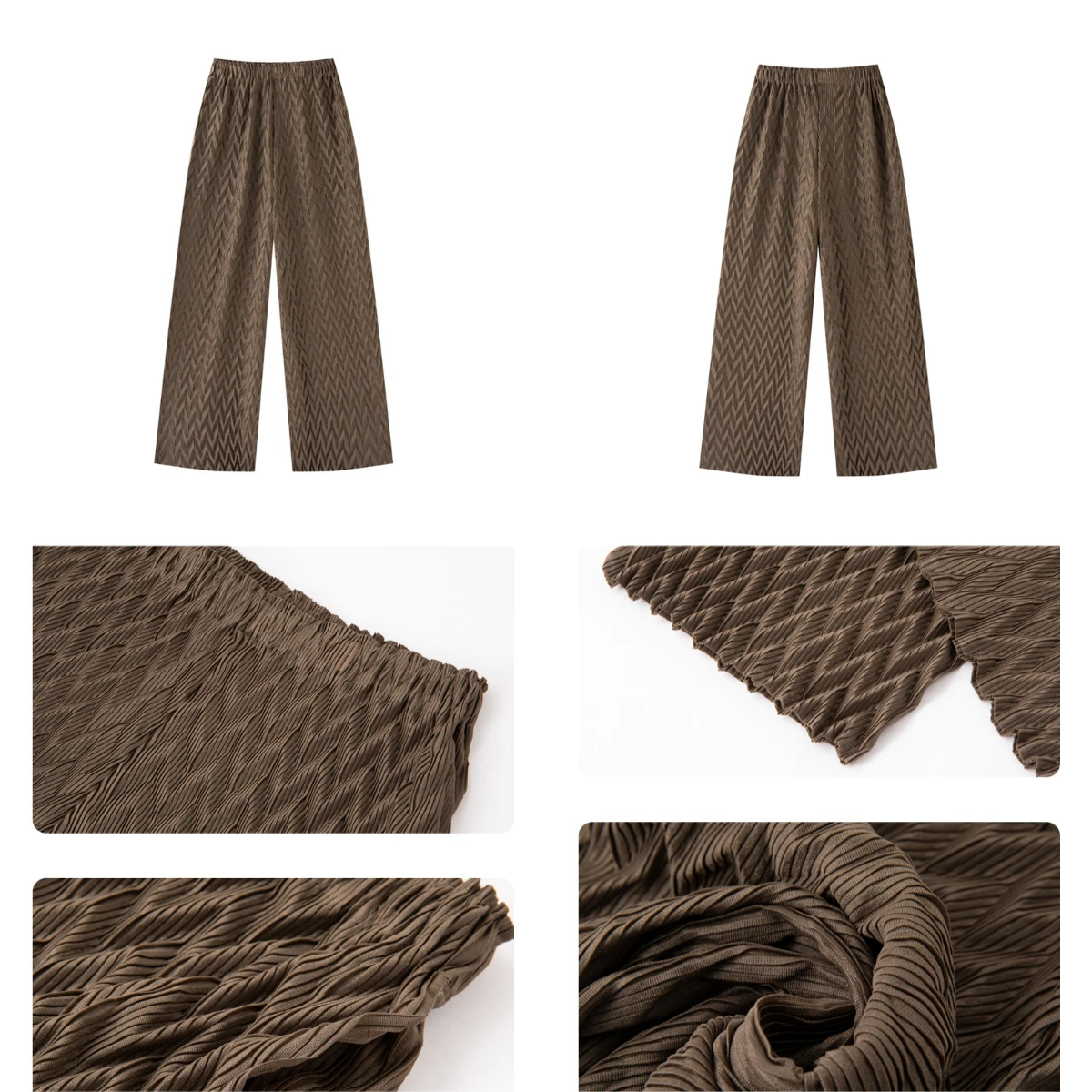 

Miyake Plissé Printemps Nouveau 2026 Mode Pantalon Ample À Jambes Larges Femme Taille Élastique Cent Pantalon Décontracté