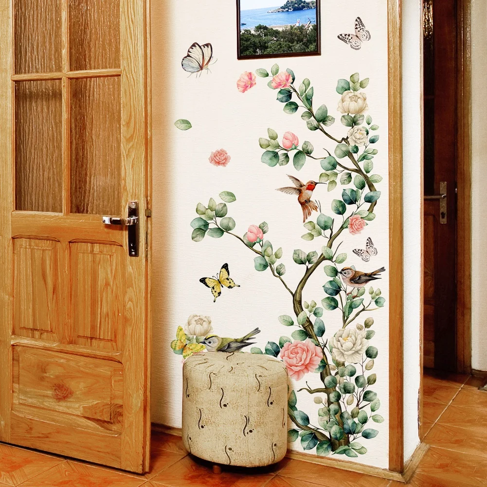 Bird Wall Decals Tree Branch Wall Decal Removable Without Marks Modern Minimalist Style Versatile Wall Decorations
