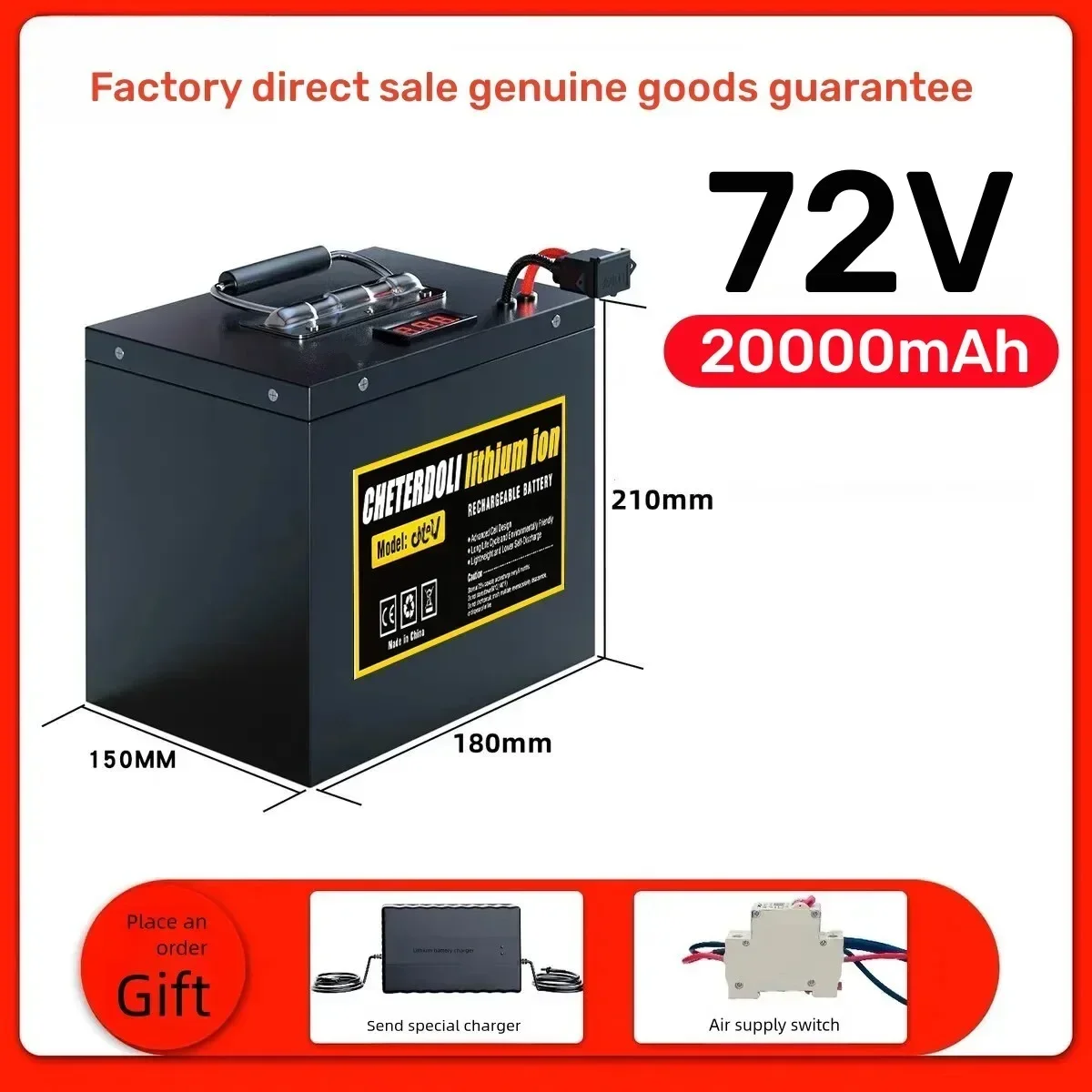 72v20ah E-Bike Lithium Batterie 60V72V 30ah 40ah 50ah Li Ionen Batterie für 1000W2000W3000W Motor Elektro fahrrad Fahrrad Roller