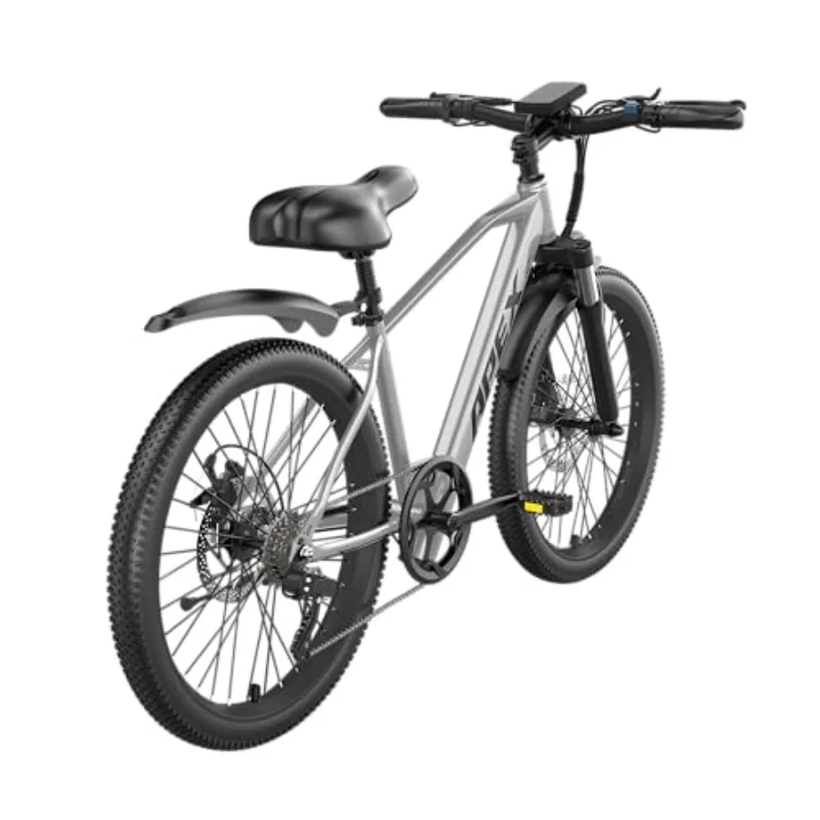 

Adult 26 Inch Electric Bicycle for urban commuting aluminum alloy frame matte black finish 50-mile range with removable 36V 13A
