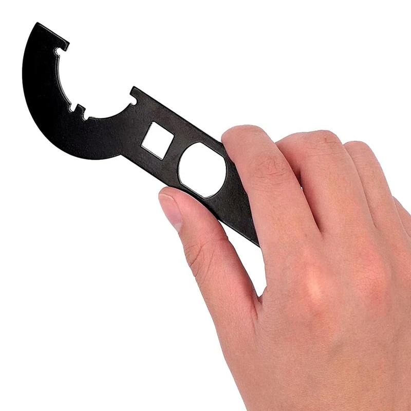 ABJI-Survival Nut Wrench Многофункциональный комбинированный ключ из углеродистой стали для снятия и установки, черный