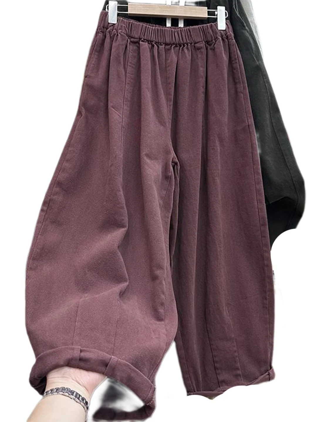 Pantaloni a gamba larga retrò giapponesi Sle Pantaloni larghi a vita alta da donna Casual Versatili Autunno Faion Workwear Sle Taglio dritto
