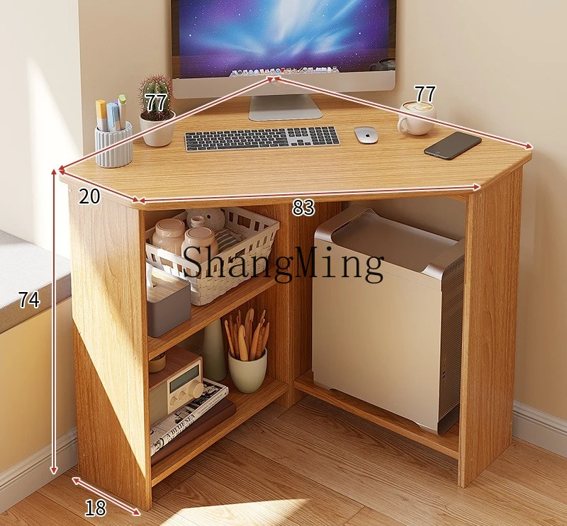 Picture 6: ZYY high-end exquisite small apartment desk triangular corner computer desk corner simple household