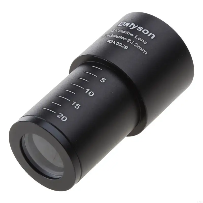 2025 New 2X Barlow Lens Optical Glass Lens 2X Barlow Lens for 23.2mm Mount Port Black