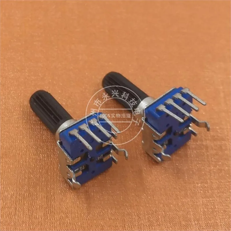 2PCS RK11 Type Vertical Single B4.7K B472 Power Amplifier Volume Audio Adjustable Potentiometer 4 Pin Flower Shaft Length 18MM