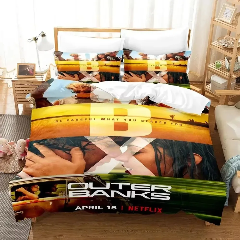 3D Print TV Outer Banks Bedding Set Double Twin King Duvet Cover Comforter Pillowcase Boys Girls Adults Bedroom