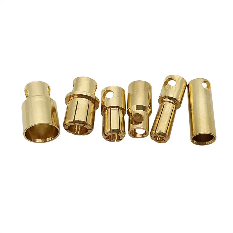 1/2/5Pairs Gold-Plate 5mm 6mm 8mm Male Female Bullet Banana Plug Connector for RC Model ESC Battery