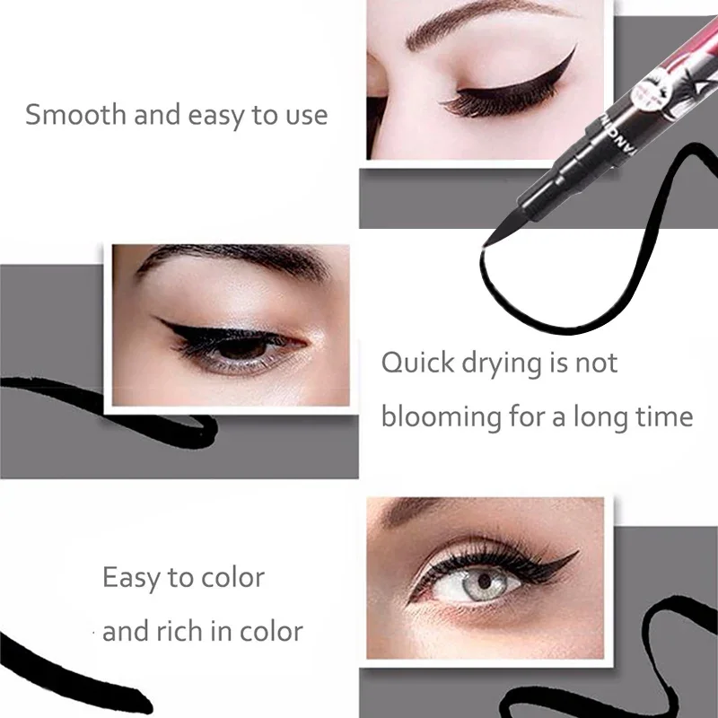 Waterproof Eyeliner Pencil 36H Long-Lasting Black Liquid Eye Liner Pen Quick-Dry No Blooming Cosmetics Tool Eyeliner Aid