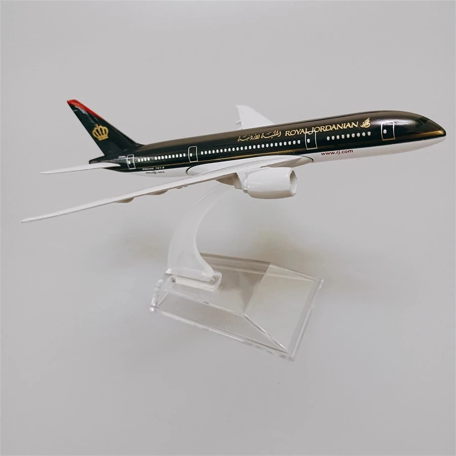 

16cm Royal Jordanian B787 Aircraft Diecast Metal 1/400 Scale Planes Model Airplane Toy Plane For Children