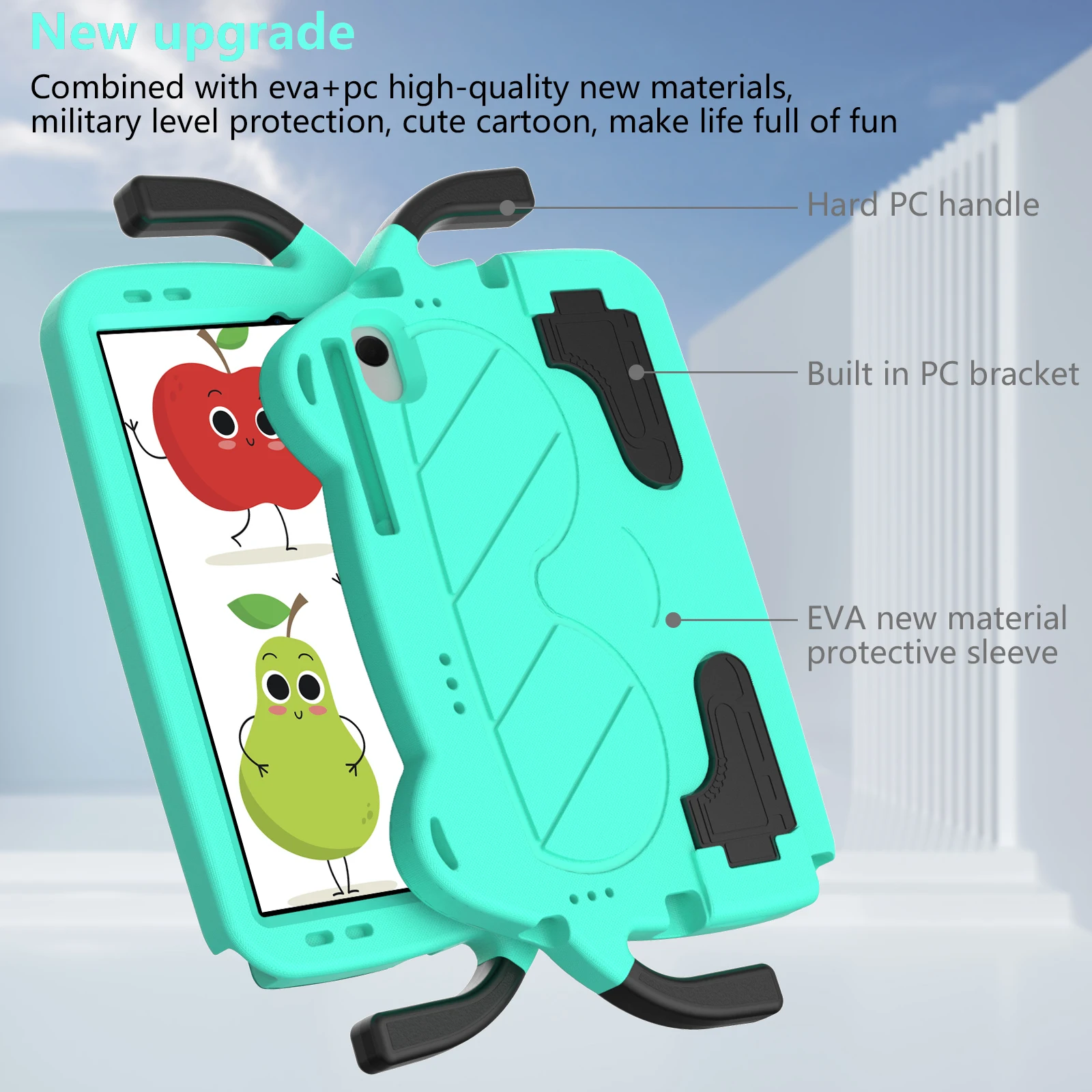 Funda de goma EVA para tableta, carcasa con soporte a prueba de golpes para Nokia T20 de 10,36 pulgadas, 2021