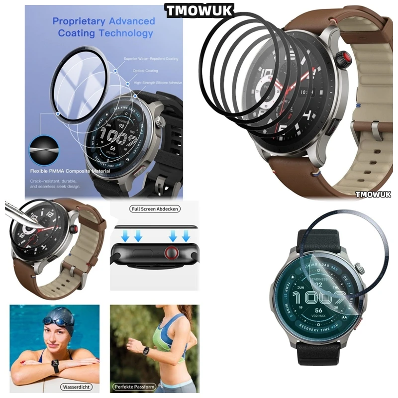 

For Amazfit Balance 2 Crystal Clear Flexible Screen Protector Sticker