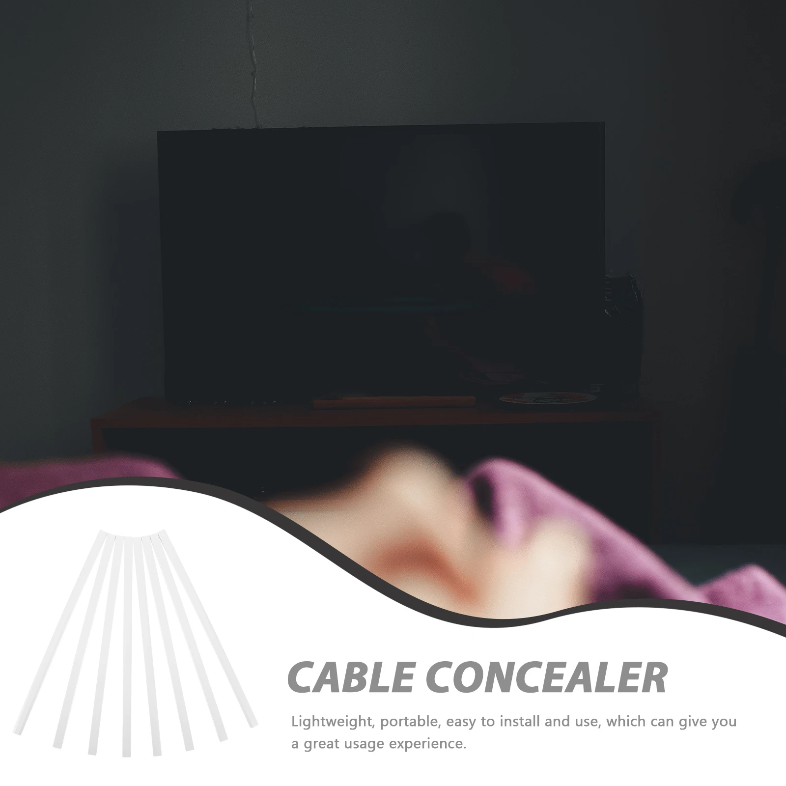 

Wall Cord Cable Hider Wire Wires on Television Concealer Plate Hiding Strip for