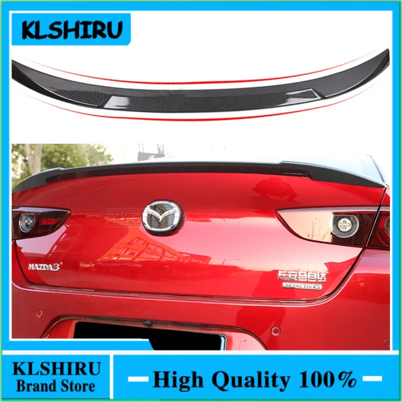 For Mazda 3 Axela Sedan 2014 2015 2016 2017 2018 2019 Trunk Spoiler ABS Material Car Tail Wing Decoration