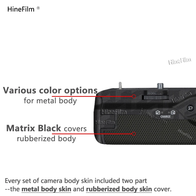 Hinefilm Skin for Canon BG-R20 Battery Grip Sticker r5ii R6II Camera Battery Grip BG R20 Wrap Cover R5 R6 Battery Skin BGR20