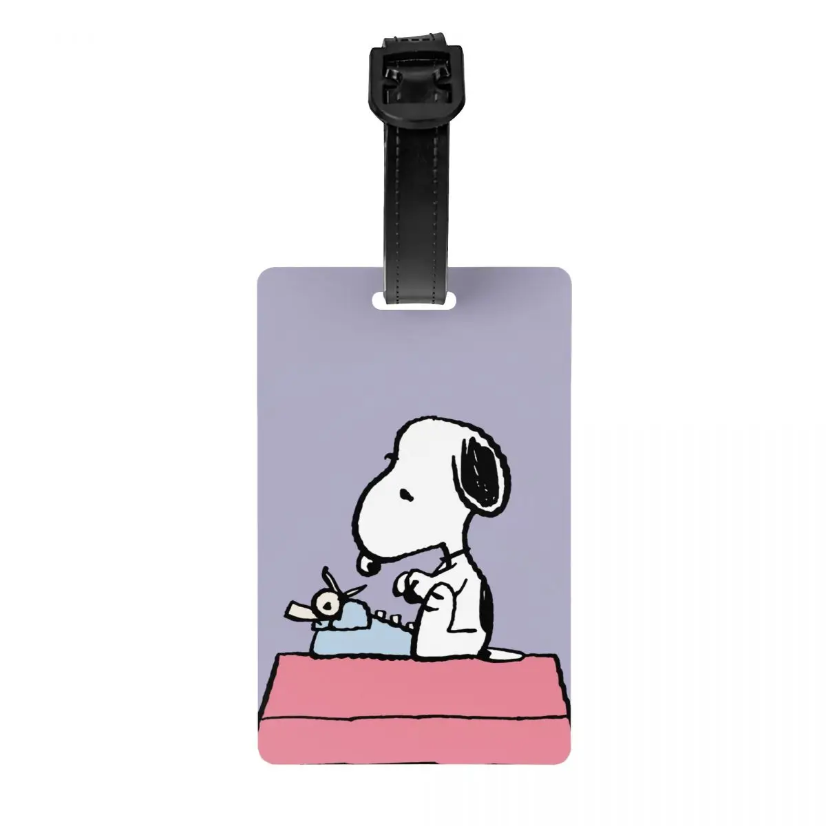 Peanuts Snoopy etiqueta de equipaje de dibujos animados, soporte de etiqueta de equipaje, Dirección de identificación de nombre, etiqueta de equipaje de avión, regalos