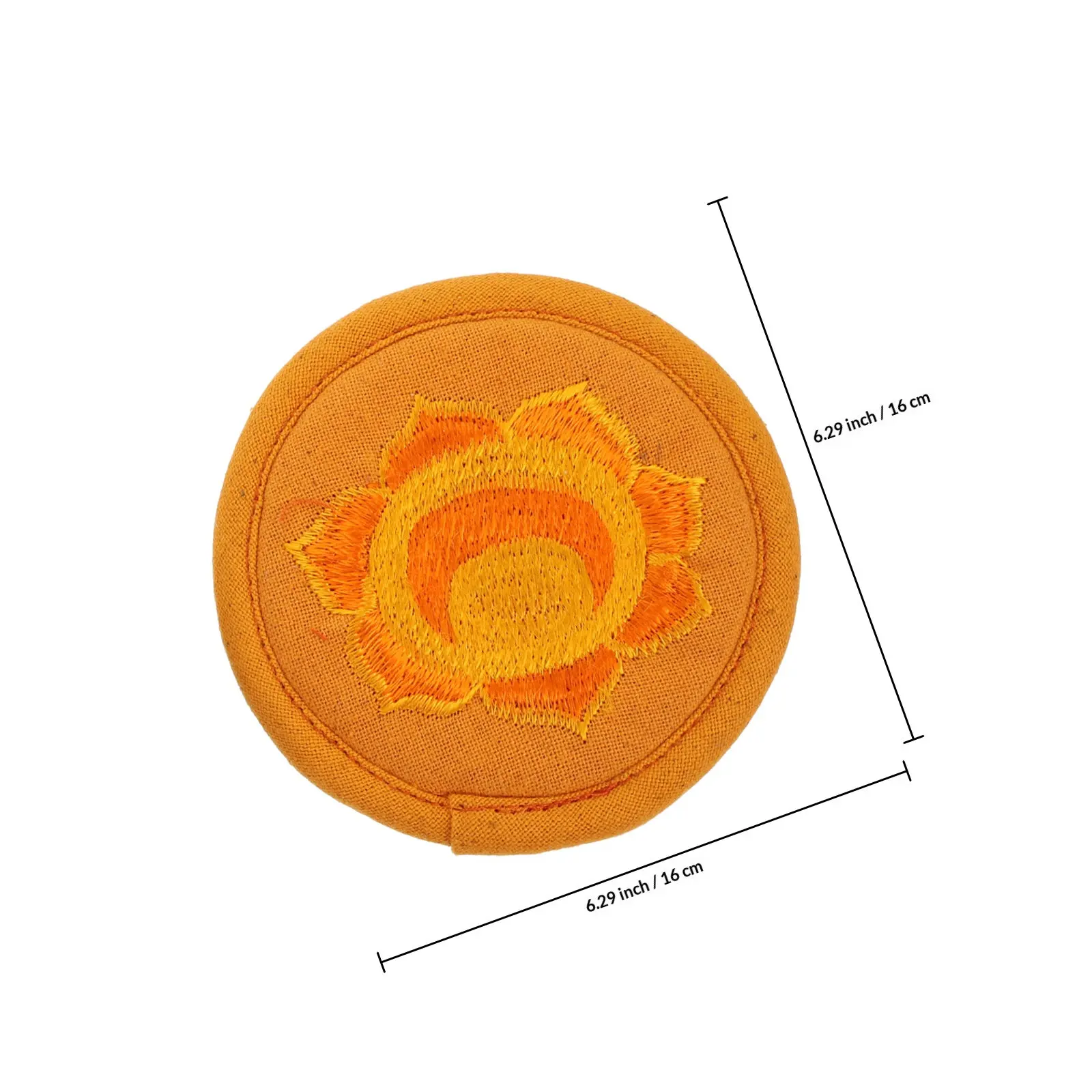 Buddha Sound Bowl Mat Sturdy Embroidery Tea Pot Mat Religious Cushion Round Sound Bowl Pad Gift Religious Cushion