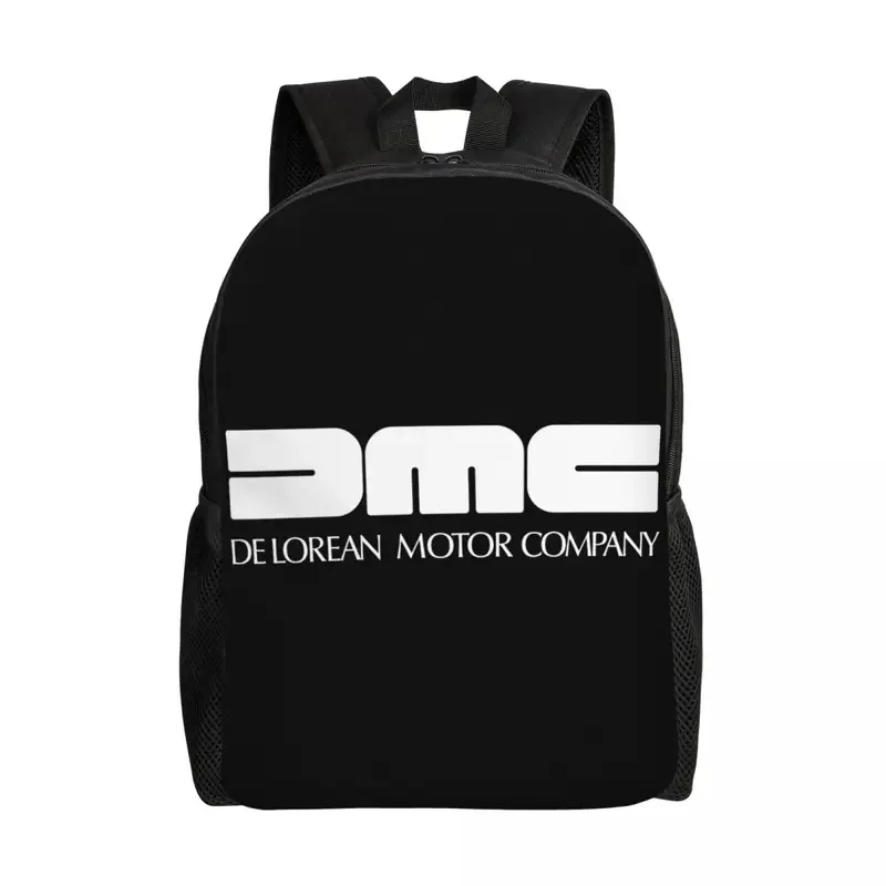 Custom Delorean Motor Company Backpack for Men Women College School Students Bookbag Fits 15 Inch Laptop Back To The Future Bags