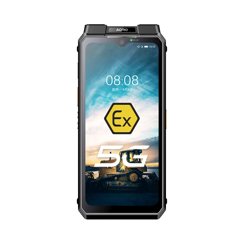 Aoro M8 Android Водонепроницаемый противоударный мобильный телефон 5G LTE Промышленный взрывозащищенный смартфон ATEX Ex Тепловизионное изображение