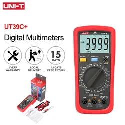 UNI-T UT39C+ Digital Multimeter Auto Range Tester Upgraded from UT39A/UT39C AC DC V/A Ohm /Temp /Frequency/HFE/NCV test