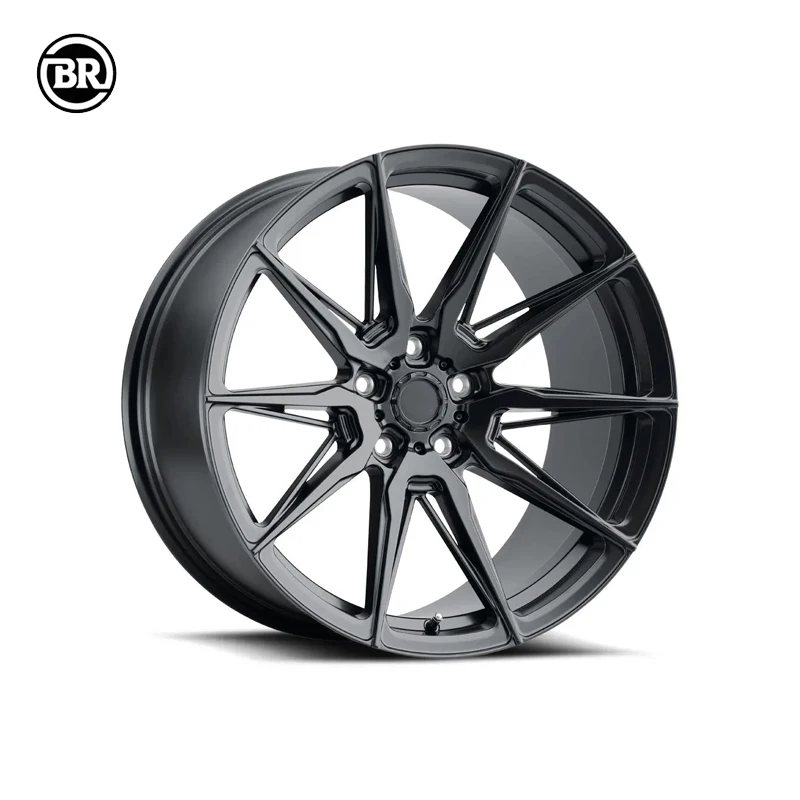 Custom Forge Black Full Coating 18-26 Inch Racing Car Wheels Deep Dish Forged 5*130 Rims With Polished Lip