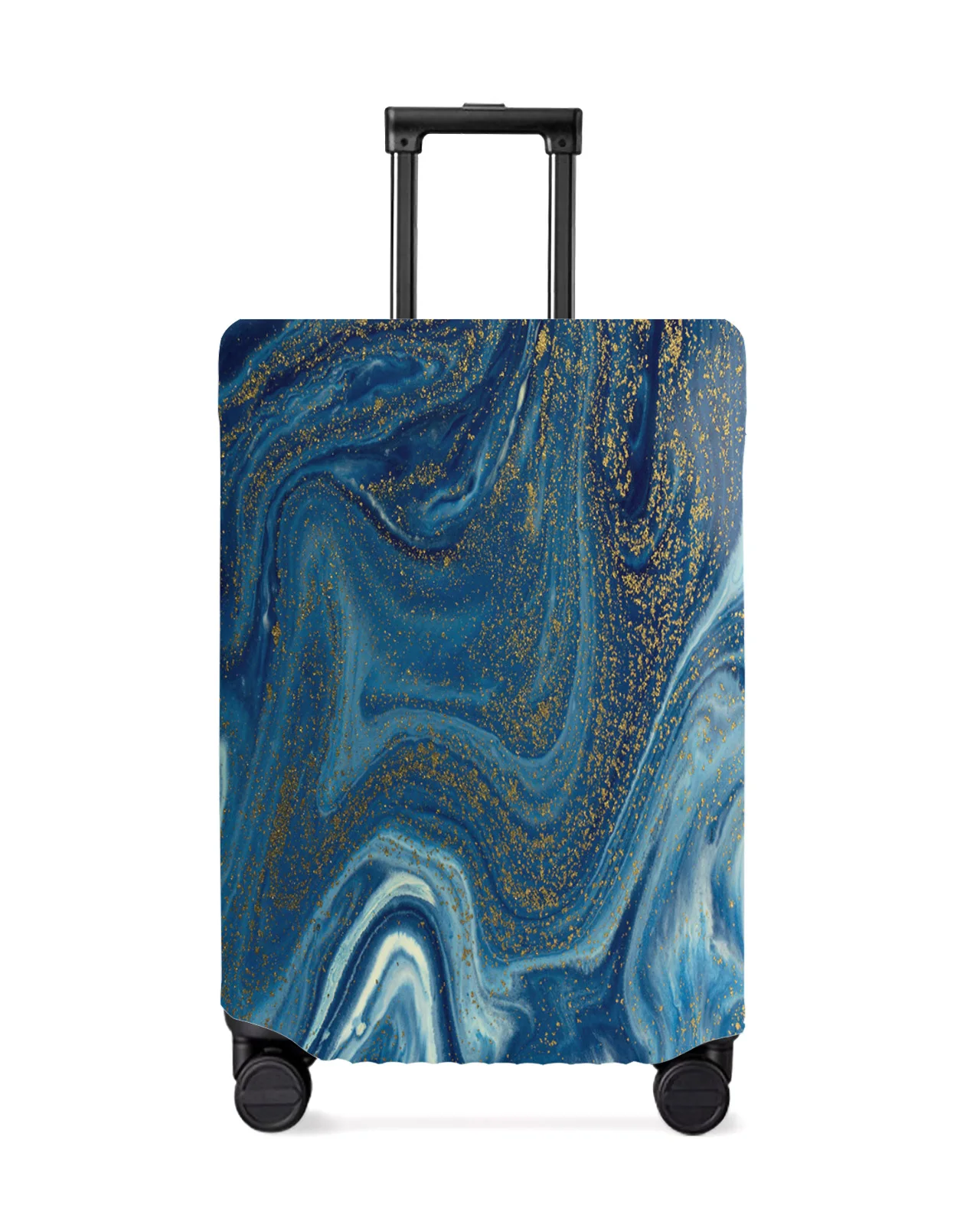 

Marble Blue Abstract Luggage Cover Stretch Suitcase Protector Baggage Dust Case Cover for 18-32 Inch Travel Suitcase Case