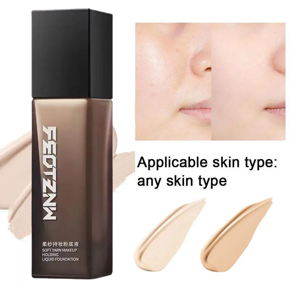 Women Liquid Foundation Makeup Natural White Longwear Hydrating Waterproof Face Concealer Care Full Coverage Liquid Foundation