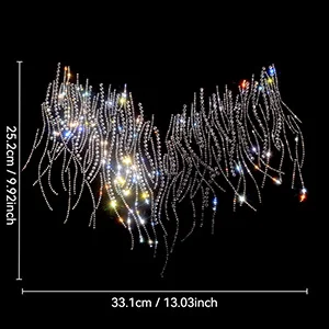 

Ожерелье в полоску со стразами и горячими бриллиантами, футболка со стразами и блестками «сделай сам», аксессуары для одежды с декоративной нашивкой