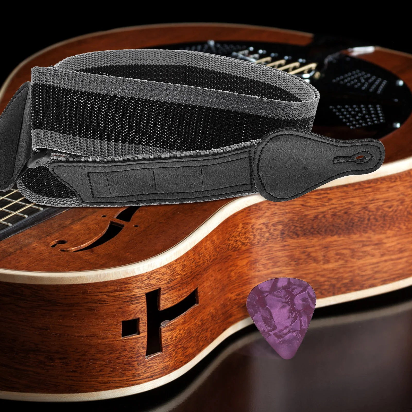 

1Set 120Cm Wear-Resistant Strap Adjustable Folk Guitar Belt Dirt-Resistant Long-Lasting Comfortable Decorative Shoulder Strap