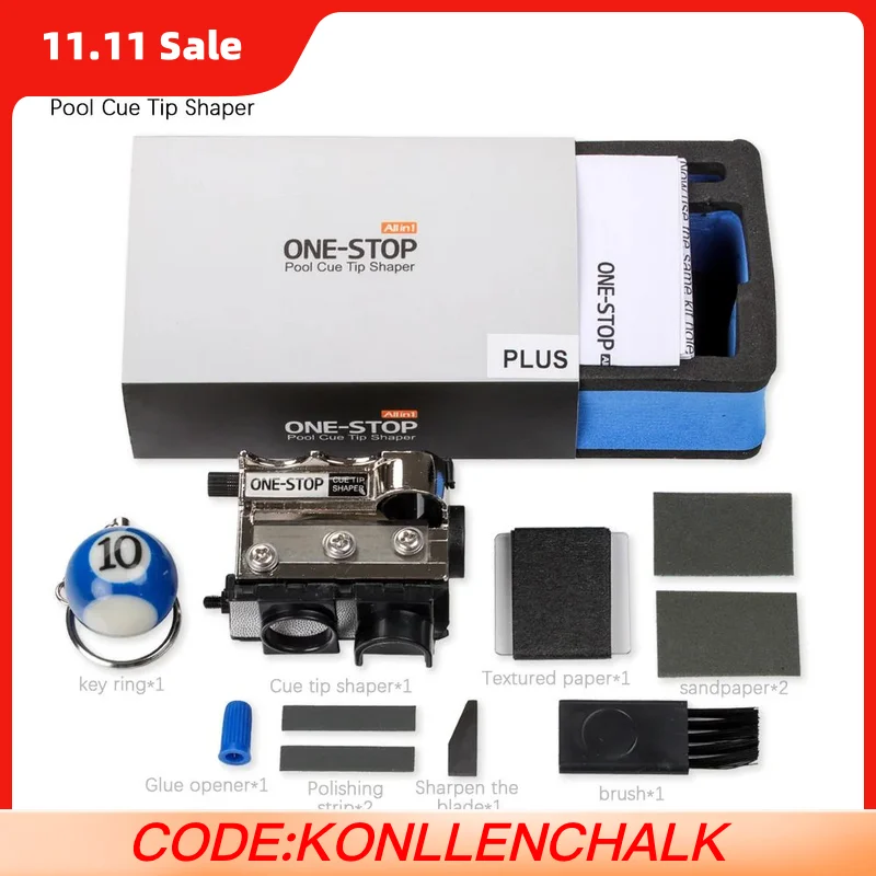 ONE STOP ฟังก์ชั่นทั้งหมดใน 1 บิลเลียดเคล็ดลับเครื่องมือสระว่ายน้ําเคล็ดลับซ่อม Shaper CUE TIP เปลี่ยนอุปกรณ์บิลเลียดสําหรับ 9.3-13.2 มม.