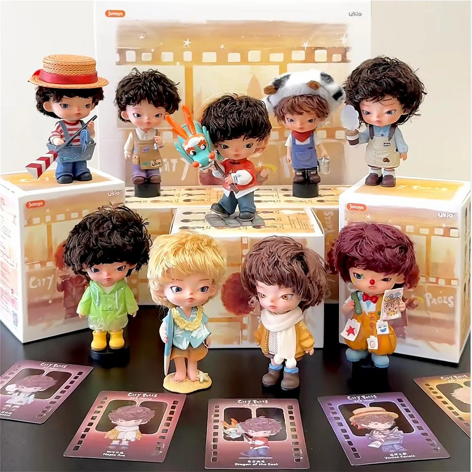 Ukio City Pages Serie Blind Box Niedliche Actionfigur Spielzeug Mystery Desktop-Ornament Lustige Entzückende Puppe Überraschungstüte Exquisites Geschenk