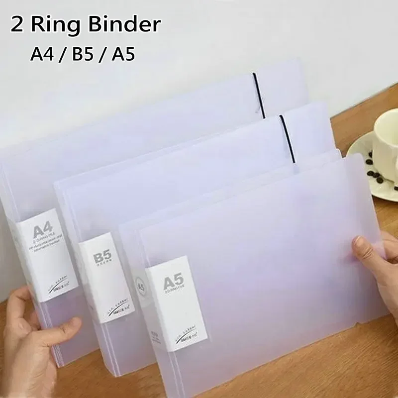 Landscape Transparent Binder 2-hole Documents 2-ring Paper Organizer Folder Document For File Sleeves