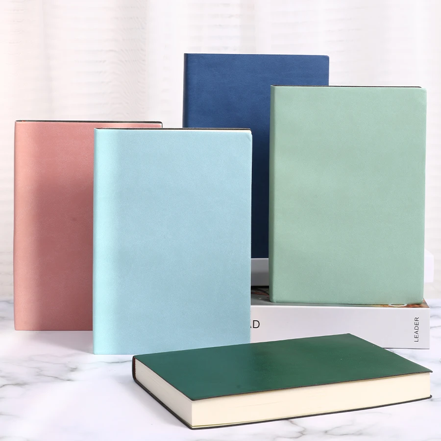Soft leather thickened A5 notebook, 360 pages with soft cover, suitable for daily use, family, meetings