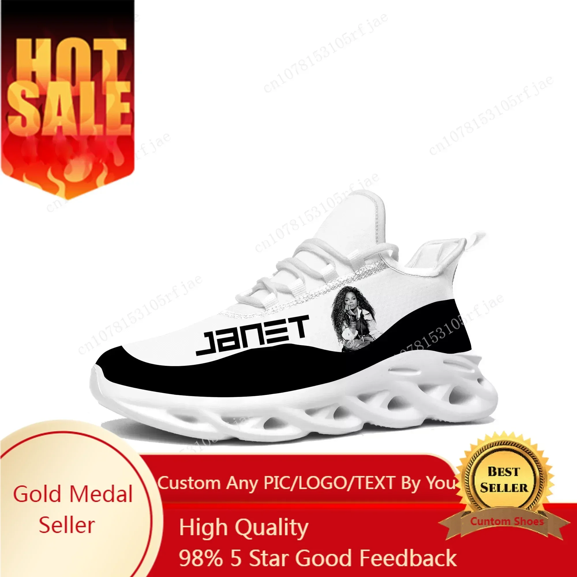 Janet Jackson Singer Flats Sneakers Mens Womens Good Times Sports Run Shoe Sneaker Tailor-made Lace Up Mesh Footwear Shoes
