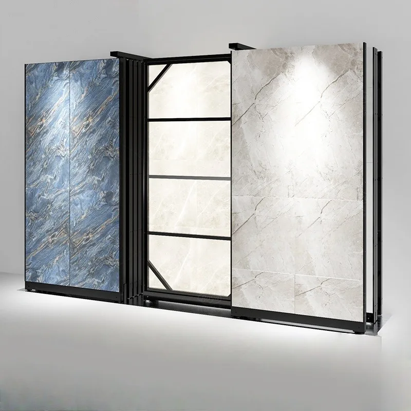 Factory Direct Sale Modern for Steel Base Pull and Push Flat Floor Ceramic Tile Stone Display Rack