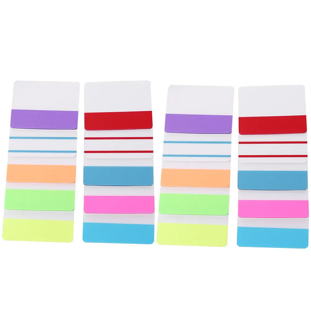 Soft Transparent Reading Strips Book Tabs for Notebooks Binders Planners Colored Adhesive Page Markers Tabs for Annotating