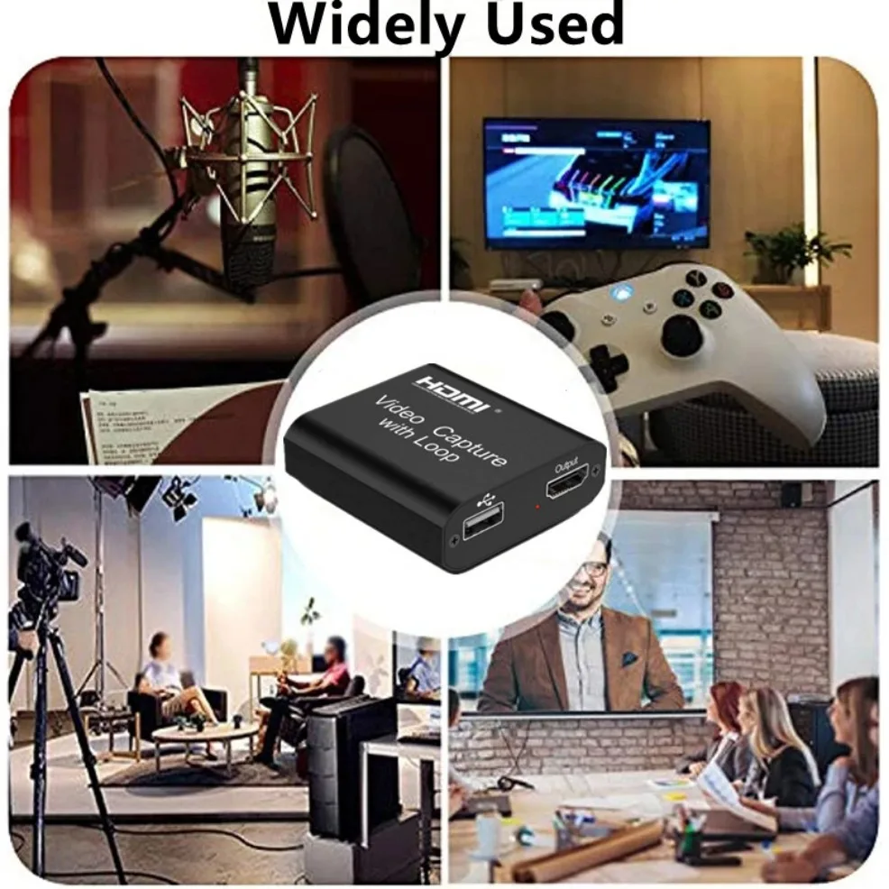 HDMI Video Capture Card com Loop Out, Gravação de jogos, Live Streaming, Grabber para transmissão ao vivo, Switch, Xbox, PS4, PS4, 5, 1080P, 4K