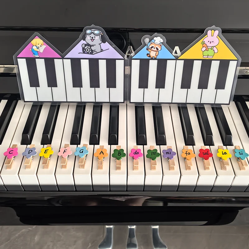 بطاقة تعلم البيانو لتعلم اسم الملاحظة Solfege Interval Triad Practice Keyboard Position بطاقات تعليم الموسيقى للمبتدئين