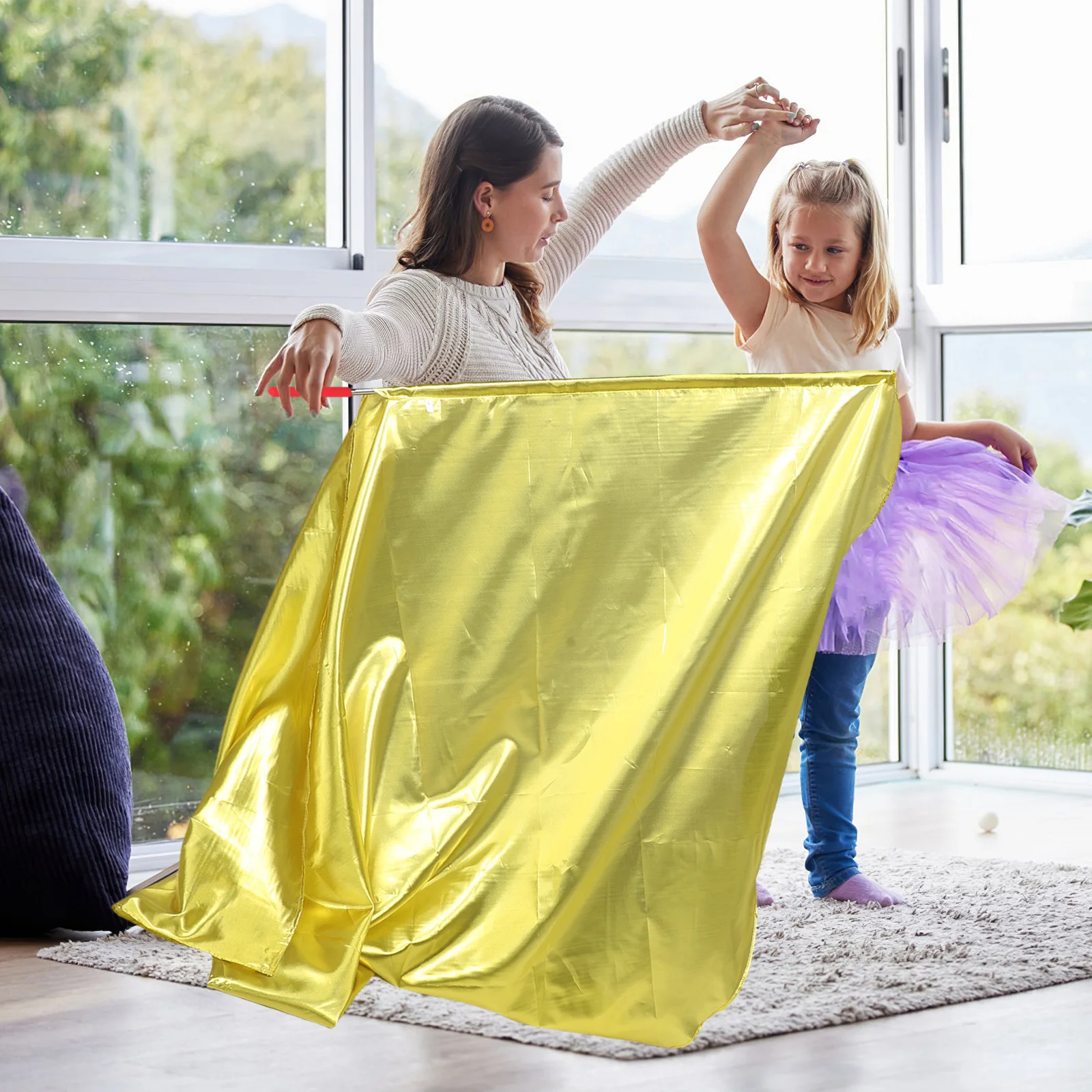 

Big Praise Dance Flags 190x140cm Flame Style Semicircle Flags for Church Worship Outdoor Festival Celebration Decorations